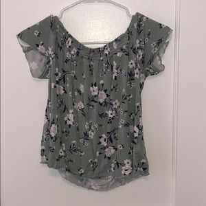 light green floral soft & sexy t-shirt